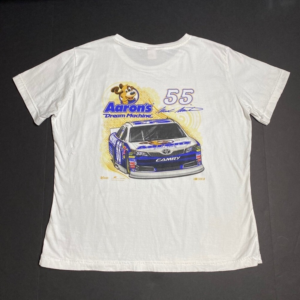 Chase Authentics Mark Martin 55 Mens TShirt XL White Aarons Dream Machine Camry - Picture 3 of 9